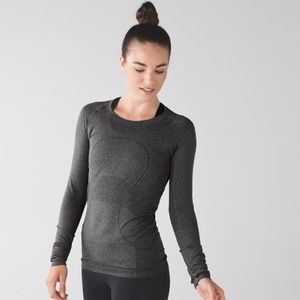 lulu lemon charcoal swiftly tech long sleeve